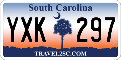 SC license plate YXK297
