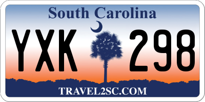 SC license plate YXK298