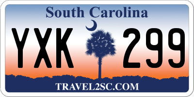 SC license plate YXK299