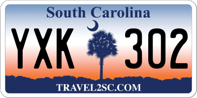 SC license plate YXK302