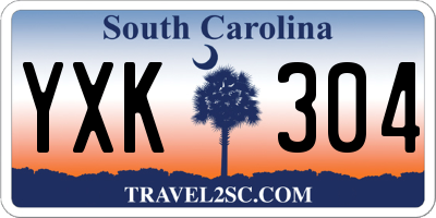 SC license plate YXK304