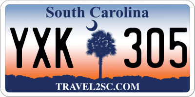 SC license plate YXK305