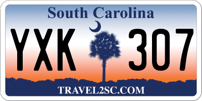 SC license plate YXK307