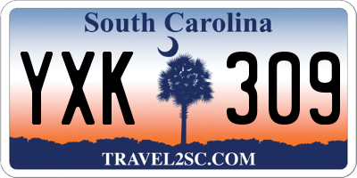 SC license plate YXK309