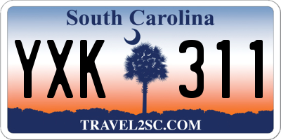 SC license plate YXK311