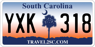 SC license plate YXK318
