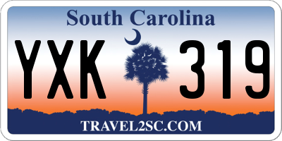 SC license plate YXK319