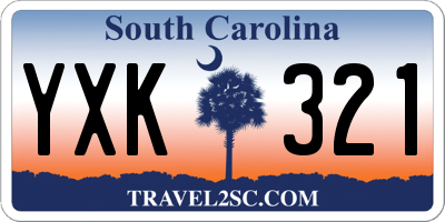 SC license plate YXK321
