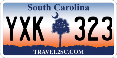 SC license plate YXK323