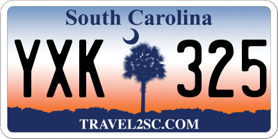 SC license plate YXK325