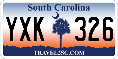 SC license plate YXK326