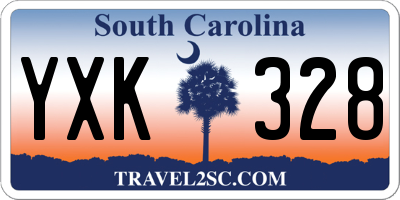 SC license plate YXK328
