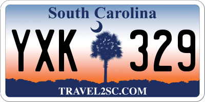 SC license plate YXK329