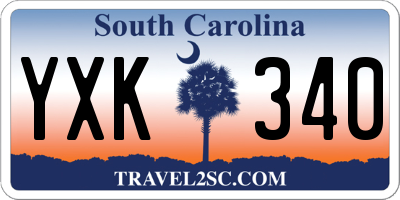 SC license plate YXK340