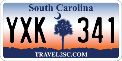 SC license plate YXK341