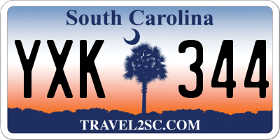 SC license plate YXK344