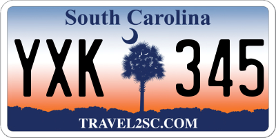SC license plate YXK345