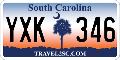 SC license plate YXK346