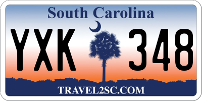 SC license plate YXK348