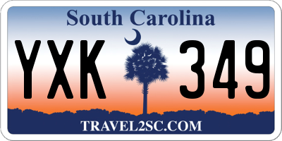 SC license plate YXK349