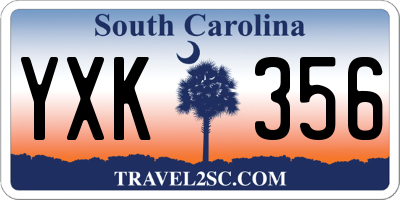 SC license plate YXK356