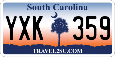SC license plate YXK359