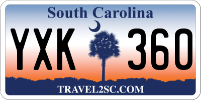 SC license plate YXK360