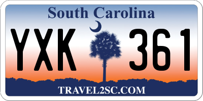 SC license plate YXK361