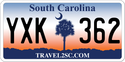 SC license plate YXK362