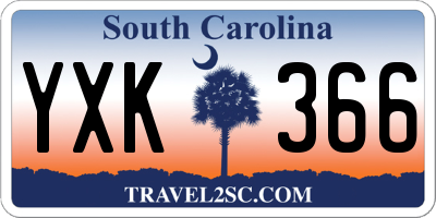 SC license plate YXK366