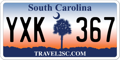 SC license plate YXK367