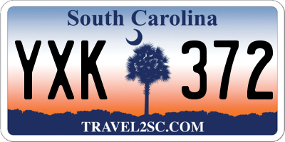 SC license plate YXK372