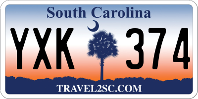 SC license plate YXK374