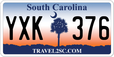 SC license plate YXK376