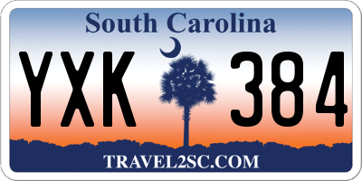 SC license plate YXK384