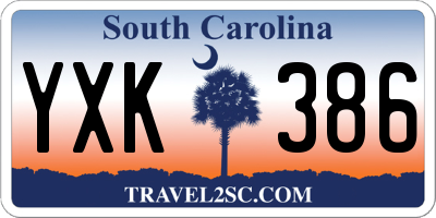SC license plate YXK386