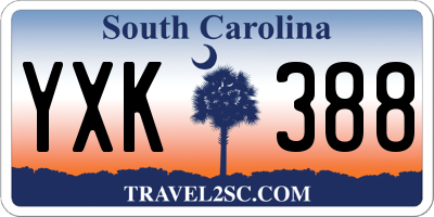 SC license plate YXK388