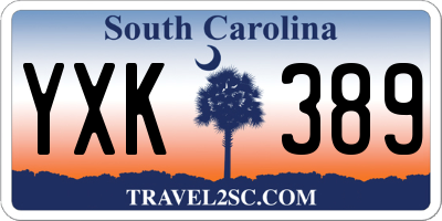 SC license plate YXK389