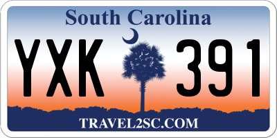 SC license plate YXK391