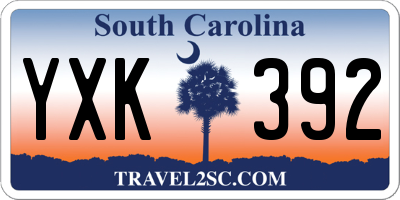 SC license plate YXK392