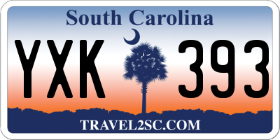 SC license plate YXK393