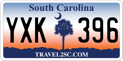 SC license plate YXK396