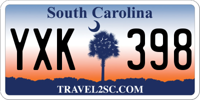 SC license plate YXK398