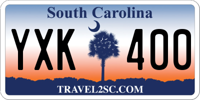 SC license plate YXK400