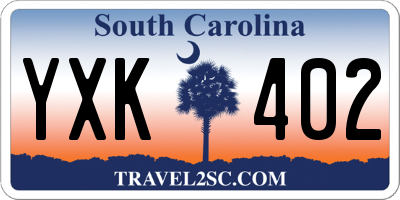 SC license plate YXK402