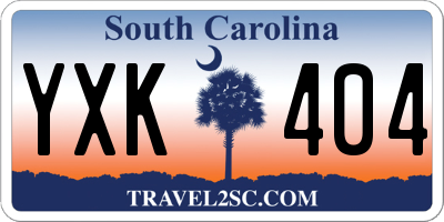 SC license plate YXK404