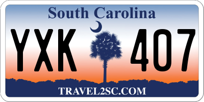 SC license plate YXK407
