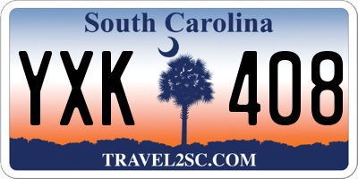 SC license plate YXK408