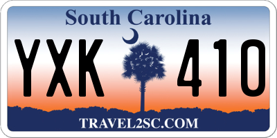 SC license plate YXK410