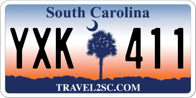 SC license plate YXK411
